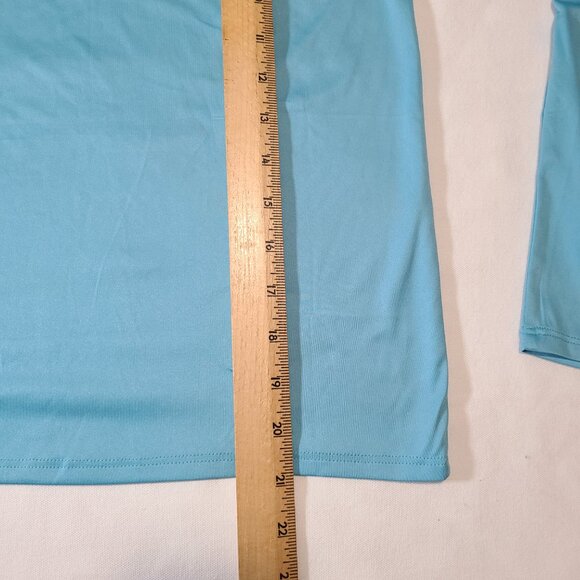 Hurley Blue Long Sleeve Rash Guard Size 10/12 UPF 50+ Swim Sun Protection Tee - Picture 4 of 8
